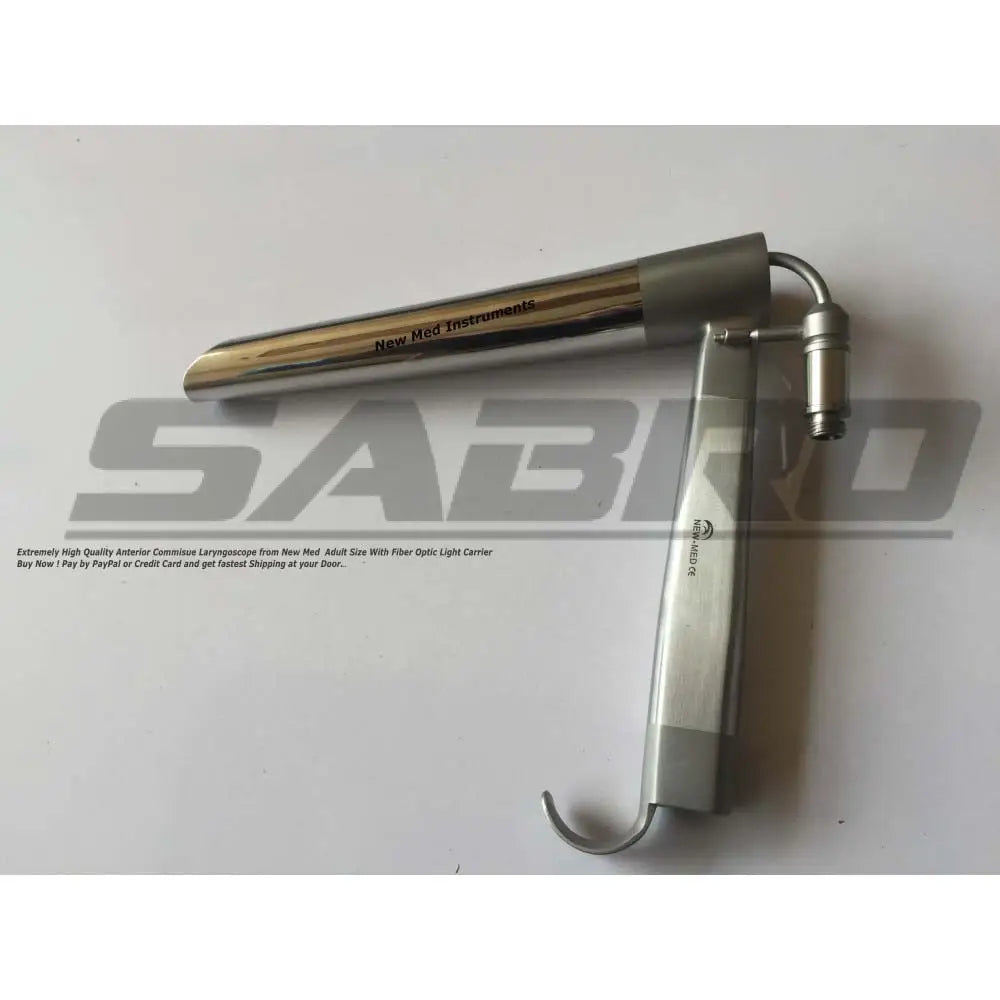 Anterior Commissure Laryngoscope With Fiber Optic Carrier Adult size