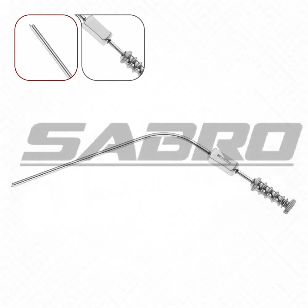 Baron suction tube-angled with finger cut off - diameter 1.0mm x 75mm