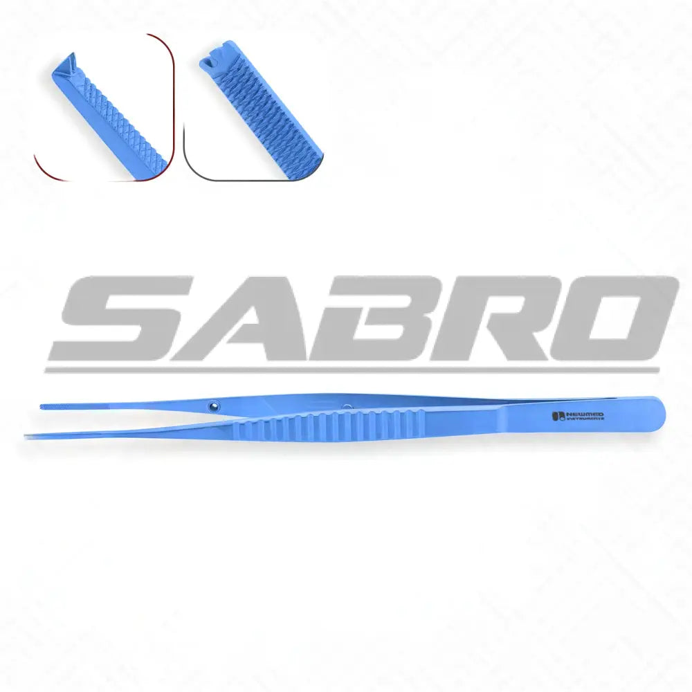 Barraya Titanium Forceps Flat Serrated Handle