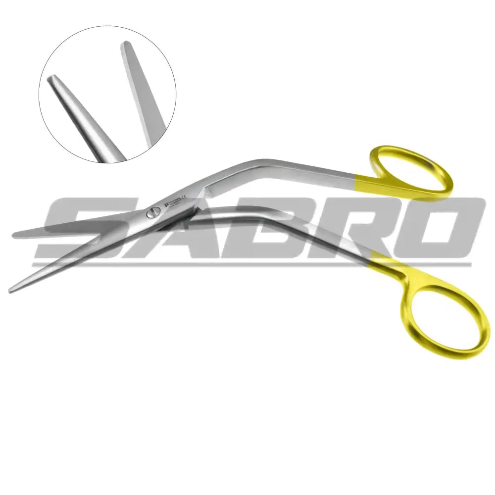 Cottle Dorsal Scissors Angled Serrated (Tungsten Carbide)