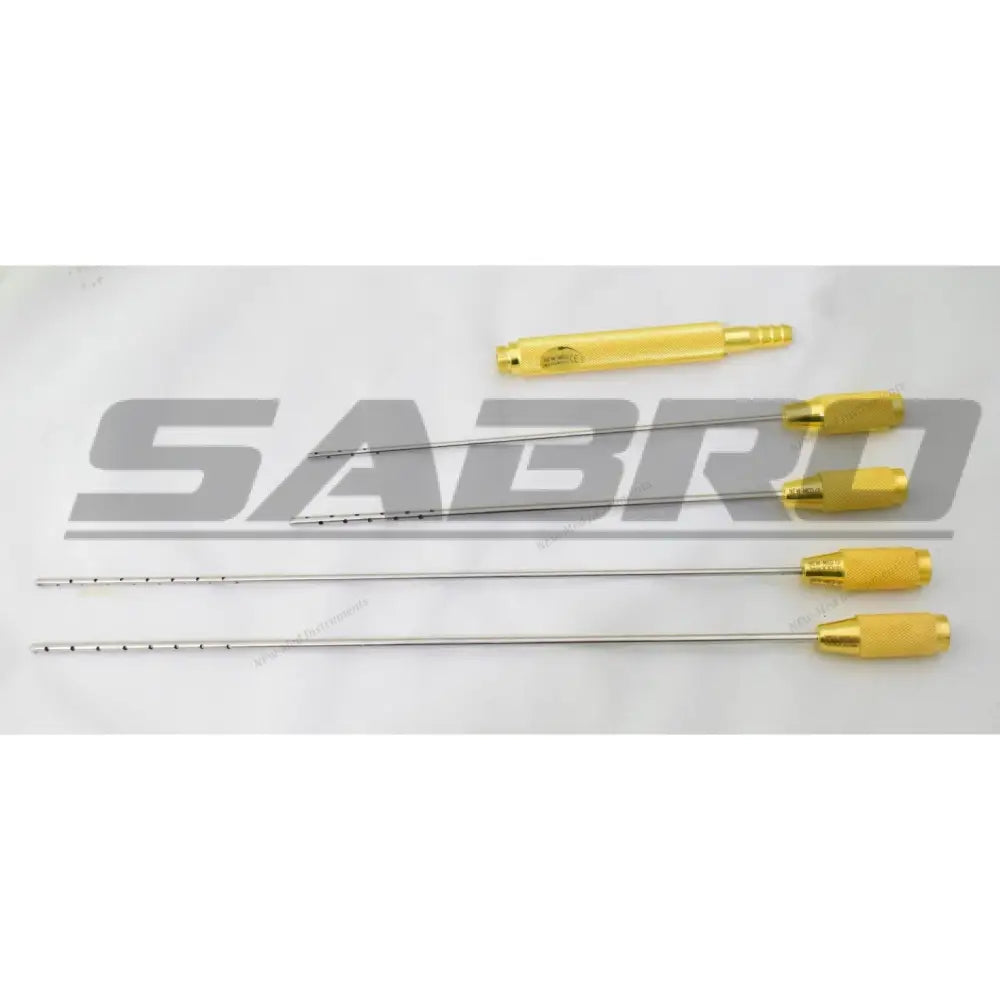 Abdomen - saddlebag Infiltration Liposuction Cannula set with handle