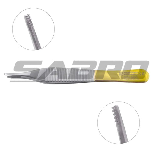 Adson-Brown Tissue Forceps - Tungsten Carbide Serrated 7x7 Teeth