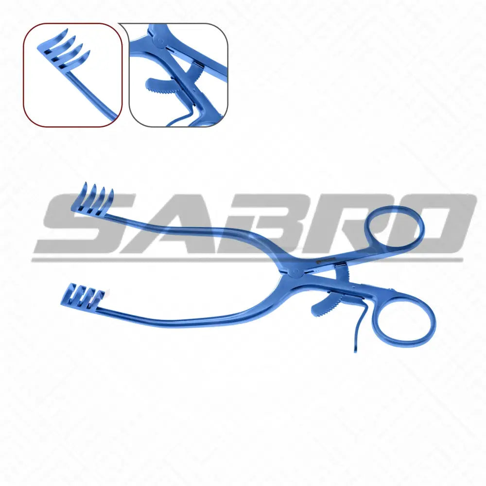 Adson Cerebellum Retractor angled sharp Titanium