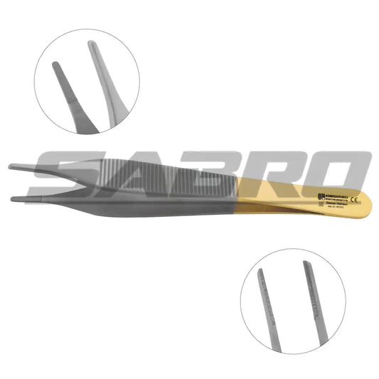 Adson Forceps with Delicate Smooth Jaw - Tungsten Carbide