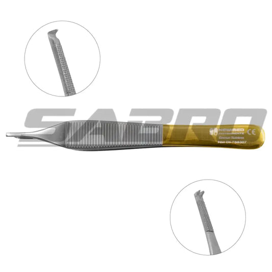 Adson Tissue Forceps - Tungsten Carbide Serrated 1x2 Teeth