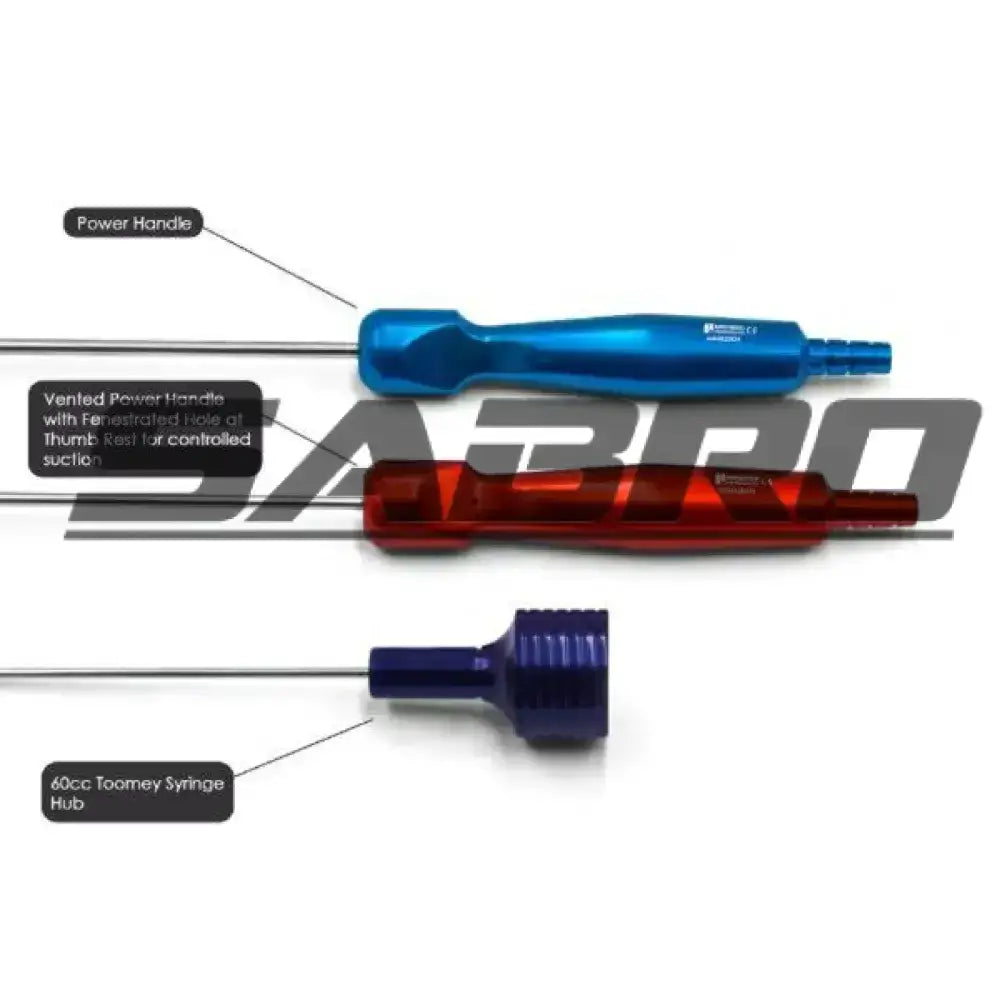 Carraway Spiral Three port Harvester Liposuction Cannula w/ Power Handle