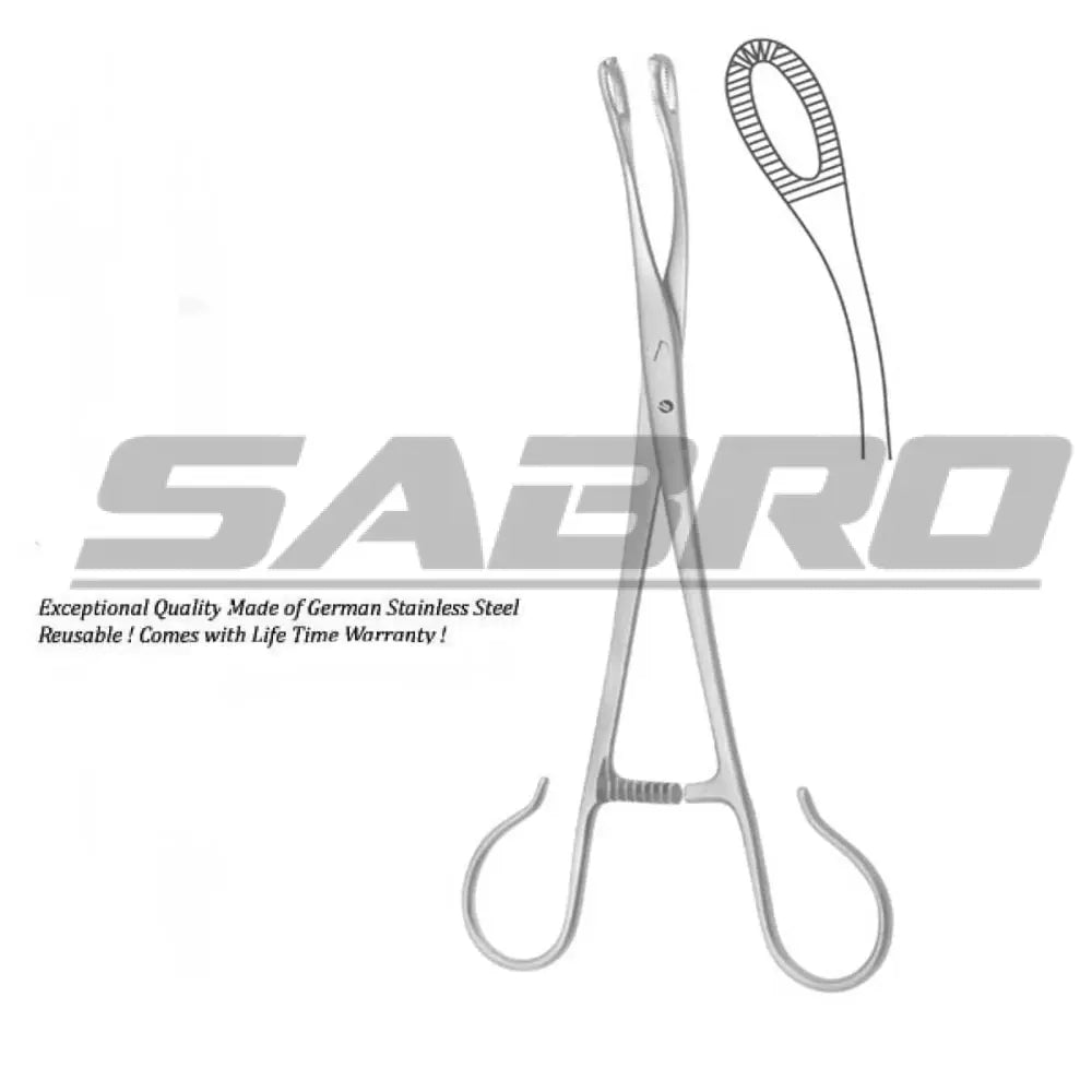 Blohmke Tonsil Grasping Forceps 1 x 2 Teeth 20 cm - 8 inches Stainless Steel