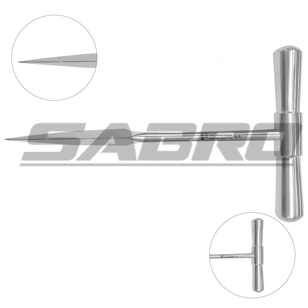 Bone awl straight t-handle
