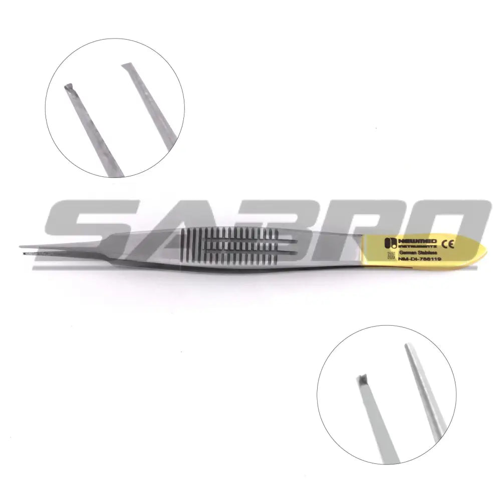 Castroviejo suturing forceps - Tungsten Carbide 1x2 Teeth