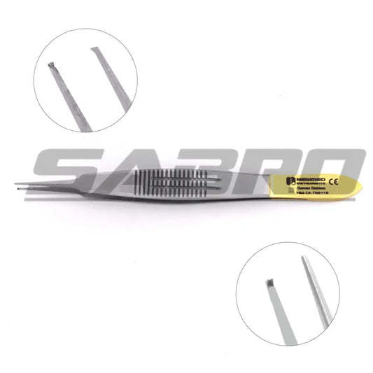 Castroviejo suturing forceps - Tungsten Carbide 1x2 Teeth