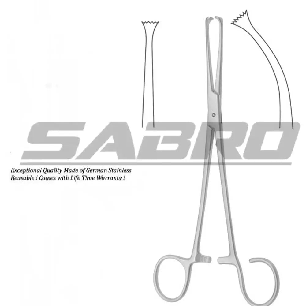 Colver Tonsil Grasping Forceps 19 cm - 7 1/2 inches Stainless Steel